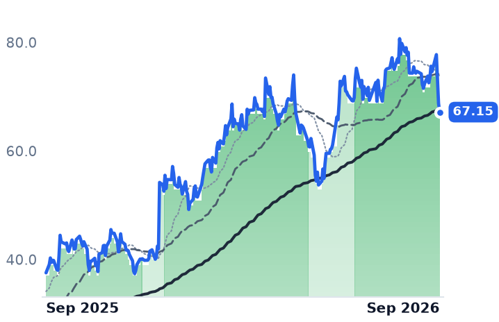 CGON 12-month price