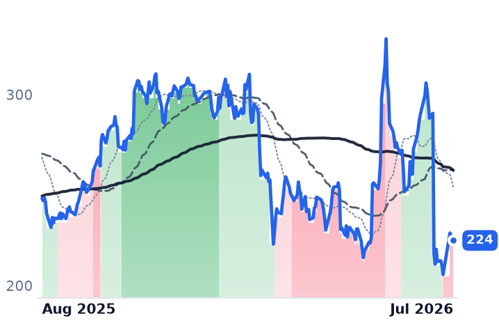 IBM 12-month price