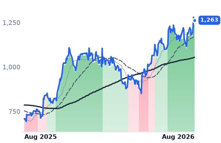 LLY 12-month price